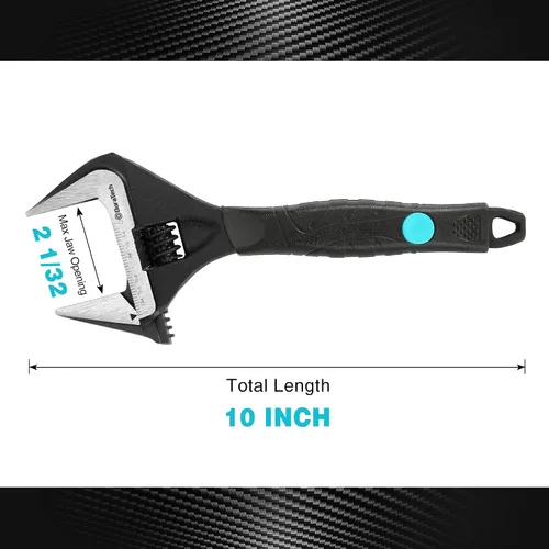Vista 9 de DURATECH Juego de llaves universales y llave ajustable de mandíbula de 10 pulgadas de ancho