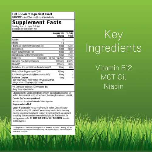 Vista 2 de Irwin Naturals Complejo Mega Vitamina B 60 Sgels