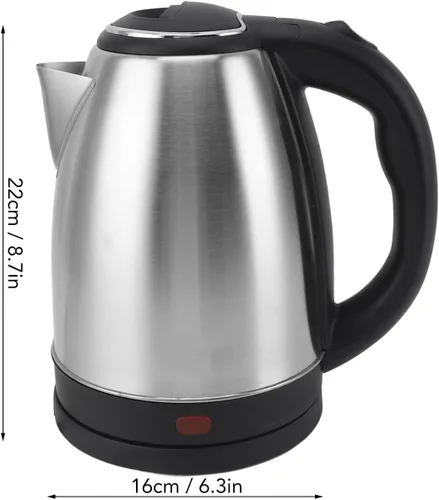 Vista 4 de Zerodis Hervidor eléctrico, hervidor de té de ebullición rápida de 2 litros con forro de acero inoxidable, apagado automático, caldera de agua