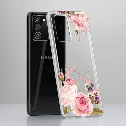 Vista 3 de Funda para Galaxy Note 20 5G, para Samsung Note 20 Linda Caso, Transparente Flexible Bumper TPU Suave Caucho Silicona Funda para Samsung Galaxy Note