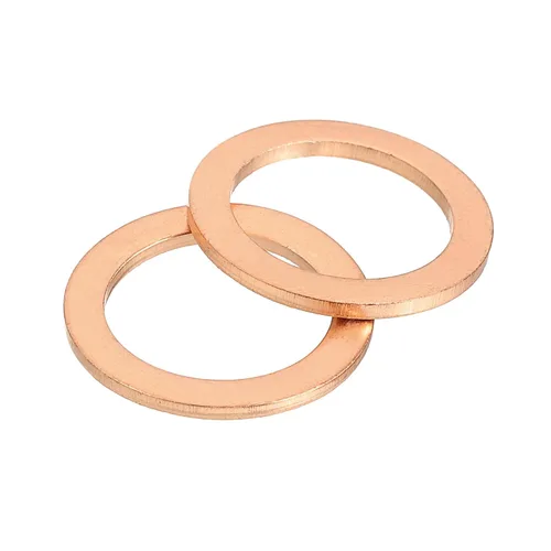 Vista 14 de uxcell Arandela plana M4, 36 piezas de arandelas planas de anillo de cobre de 8 mm DE 1 mm de espesor Junta de sello de metal para tornillos