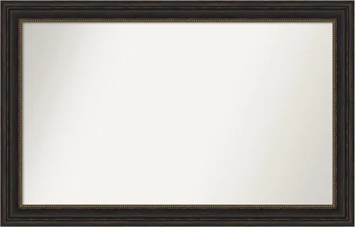 Vista 42 de Amanti Art Espejo de pared personalizado no biselado (25 x 25 pulgadas), marco de bronce acentuado, varios tamaños personalizados, espejo de baño