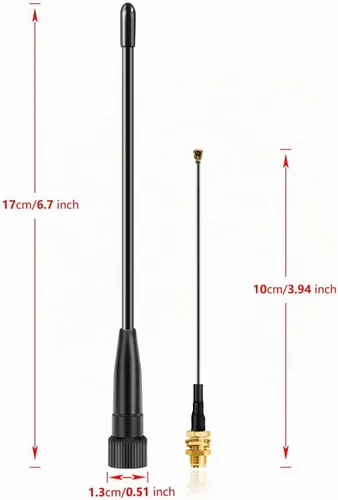Vista 2 de Antena LoRa de 915MHz de Slinkdsco con 10dBi de ganancia, antena omnidireccional SMA macho de largo alcance de 17cm (2 juegos), Meshtastic