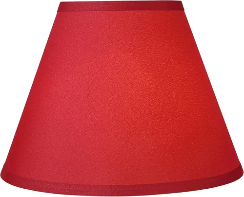 Vista 2 de Aspen Creative 32632A Pantalla de lámpara de construcción de araña con forma de imperio de transición en rojo sangre, 6 pulgadas superior x 12