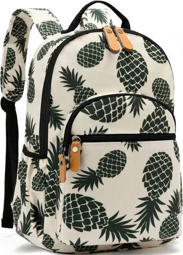 Vista 107 de Leaper Mochila para laptop para mujer: linda mochila floral para escuela, universidad, viajes, trabajo, mochila ligera para niños, Negro margarita
