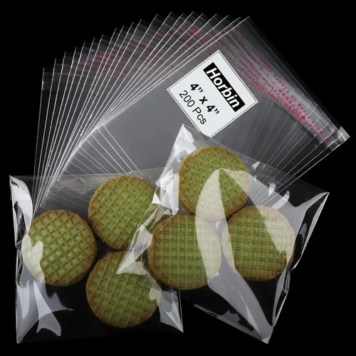 Vista 12 de 120 piezas de bolsas para palitos de pretzel, bolsa de celofán autoadhesiva de 2x10 pulgadas, bolsas transparentes para galletas con cierre