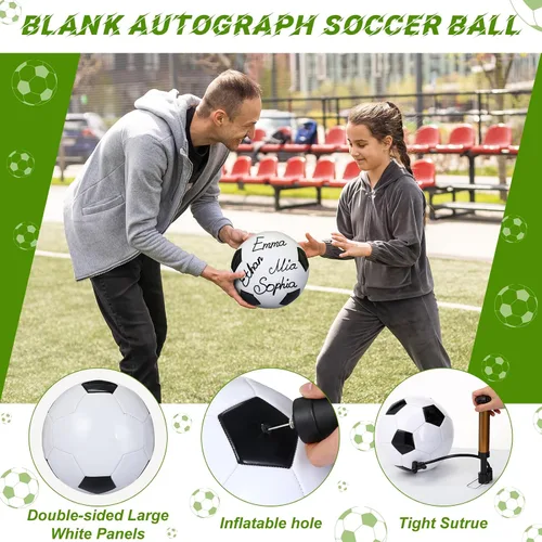 Vista 3 de Jenaai Balón de fútbol a granel con operación de aguja de bomba, Navidad en blanco, autógrafo, pelota de fútbol cristiana, donación de caridad