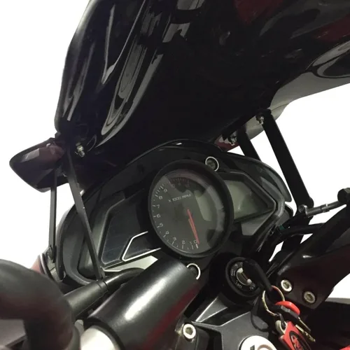 Vista 4 de GP Kompozit Parabrisas Touring transparente compatible con Bajaj Pulsar NS200 2011-2023 15.7 in