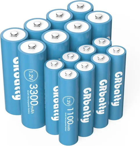 Vista 8 de Baterías AA recargables NiMH, 3300mAh 1.2V, alta capacidad