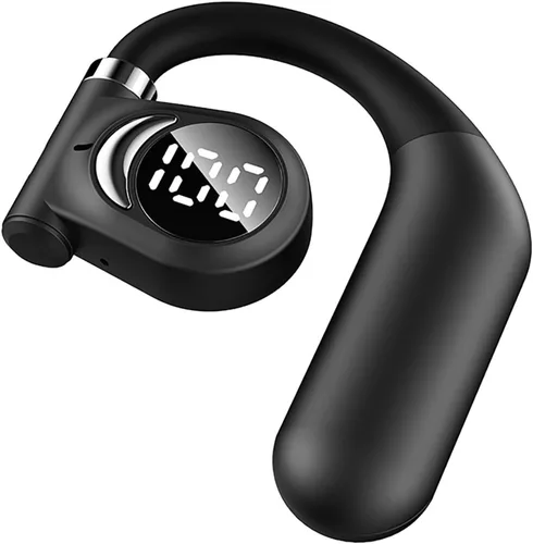 Vista 2 de Bluetooth 5.3 Open-Ear Air Conduction Headphones, HiFi Stereo Sound, 30 Hrs , Over-Ear Wireless Earbuds with LED Power Display for Sport Work
