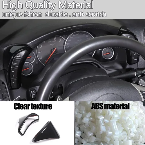 Vista 4 de Cubierta de botón para salpicadero compatible con Chevy Corvette C6 2005-2013, bisel del velocímetro, accesorios interiores del marco