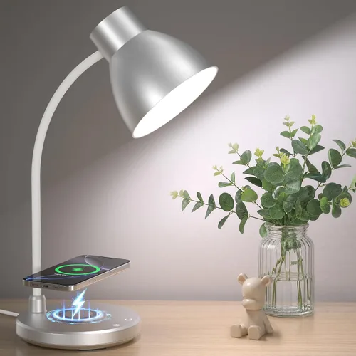 Vista 10 de Lámpara LED de escritorio para oficina en casa con cargador Negro