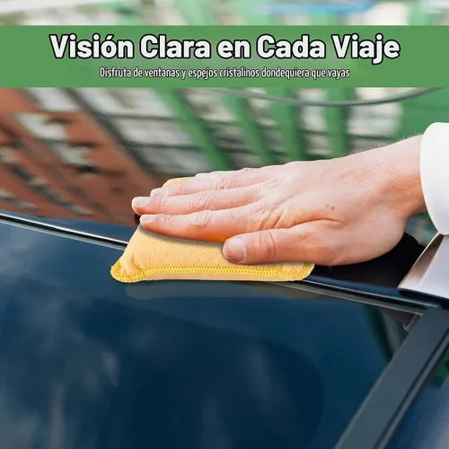 Vista 7 de Evelots Rebeco limpiador de parabrisas de automóvil, paquete de 2, esponja antiempañador de vidrio de ventana, color amarillo