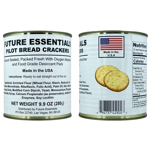 Vista 10 de Future Essential Sailor Pilot Bread Crackers Galletas de barco Hardtack Comida de supervivencia de emergencia 30 años de vida útil Listo