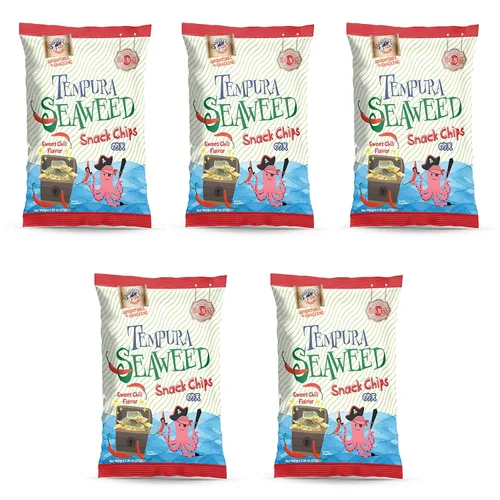 Vista 19 de Swashbuckle Snacks Patatas fritas crujientes de tempura calamar, sabor a queso, 0.95 onzas (0.95 oz), paquete de 5, fabricado en Japón, Otsumami