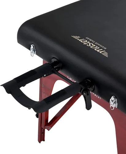 Vista 8 de Master Massage Montclair - Mesa de masaje profesional de 31 pulgadas con capa de espuma viscoelástica, color negro (Salon Therma Top)
