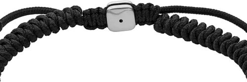 Vista 3 de Fossil - Brazalete de acero inoxidable y cuentas para hombre