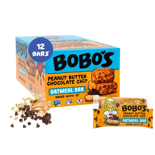 Vista 13 de Bobo's Barras de mantequilla de almendra y avena, sin gluten, sin OGM, avena integral, paquete de 12 Barritas de aperitivo Para llevar Hechas