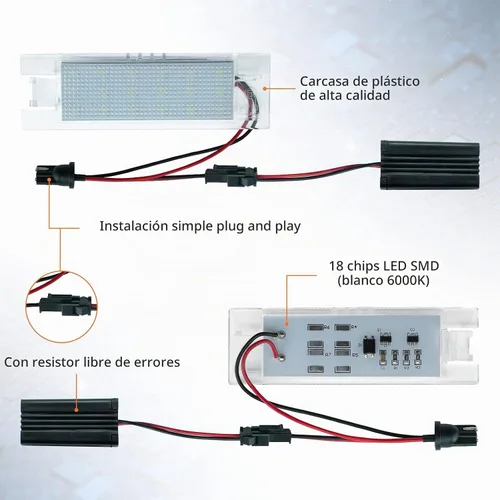 Vista 4 de Luces LED de matrícula para Chevy Camaro 2014-2023, Malibu 2013-2015, Volt 2011-2023