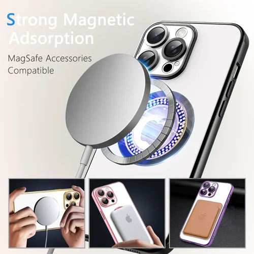 Vista 200 de Misscase Funda magnética con purpurina para iPhone 11 compatible con MagSafe, protección completa, delgada, a prueba de golpes, antiarañazos