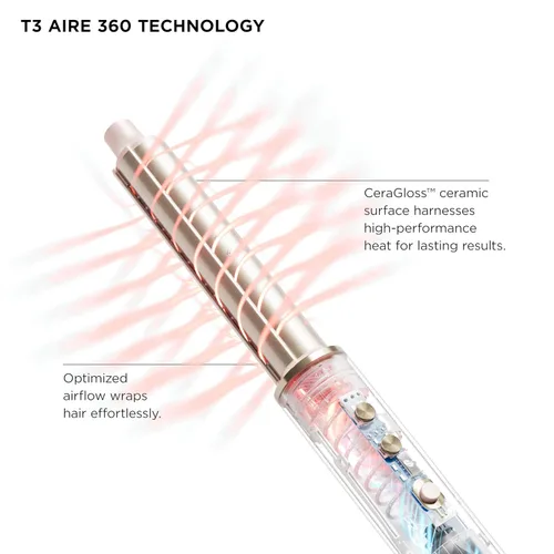 Vista 14 de Aire 360 Ceramic Dual Voltage Air Styler Blowout Kit with Curling Attachments, Oval Brush & Drying Concentrator Fast, Healthy Blowouts and