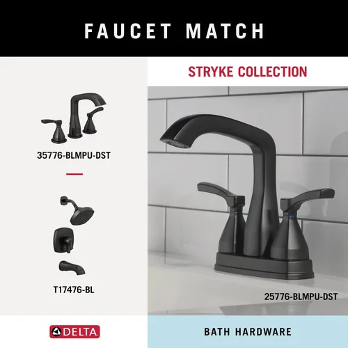 Vista 5 de Delta Soporte de papel higiénico giratorio Negro mate Soporte de pared Accesorios de baño Stryke