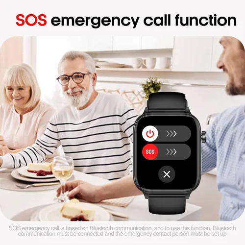 Vista 7 de Reloj inteligente para mujeres y hombres (respuesta/dial) reloj inteligente IPS de 1.96 pulgadas, frecuencia cardíaca 24/7, oxígeno en sangre