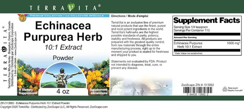 Vista 3 de Echinacea Purpurea Hierba 10:1 Extracto en polvo (4 oz, ZIN: 513862)