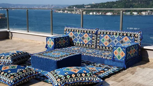 Vista 7 de arabicsofa Juego de Asientos para Suelo Turco – Asientos Orientales para Sala de Estar