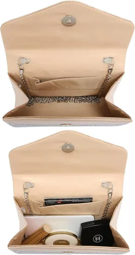 Vista 5 de Dasein Bolso de noche para mujer, embragues de fiesta, bolsos de boda, cóctel, baile de graduación, bolsos con purpurina esmerilada