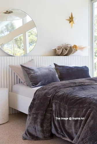 Vista 3 de Sophia-Art - Juego de 3 piezas de ropa de cama de terciopelo de rayón ultra lujo, funda de edredón boho de un solo color, funda de colcha