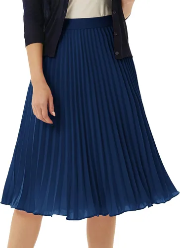 Vista 12 de GRACE KARIN - Falda plisada de gasa para mujer, con cintura alta y elástica, vuelo, corte acampanado y longitud por debajo de la rodilla