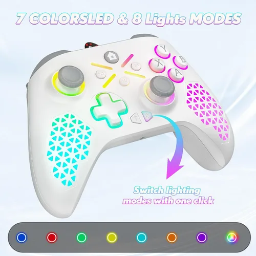 Vista 4 de LENISUOLE RGB Wired PC Controller for Windows PC 781011Steam PlatformConnecting to Xbox Consoles is Not Supported at this TimeBuilt-in Dual