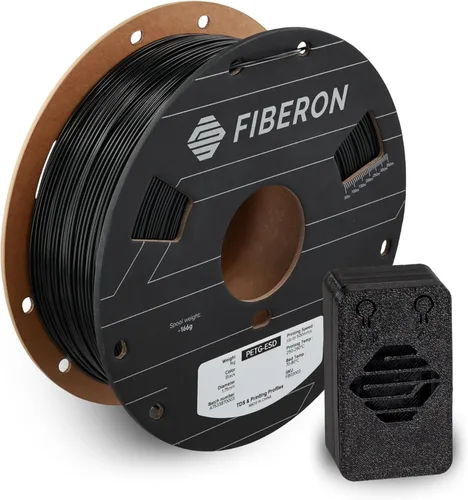 Vista 30 de Polymaker Fiberon ASA-CF08 Filamento ASA de fibra de carbono de 0.07 in 4.370 - 0.07 in Fiberon Asa-cf08 Negro 1.1 lbs (Código hexagonal: #000000)