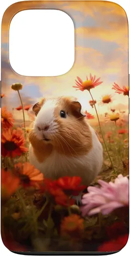 Vista 10 de Carcasa para iPhone 16 con diseño de conejillos de indias y flores para amantes de mascotas exóticas