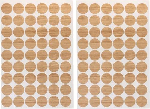 Vista 12 de Mini Skater 108 calcomanías de madera autoadhesivas para muebles de gabinete, agujeros para tornillos, suministros de decoración, 0.78 pulgadas