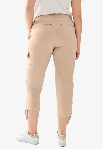 Vista 3 de Ellos Cargo Capris - Pantalones tipo cargo para mujer, talla grande