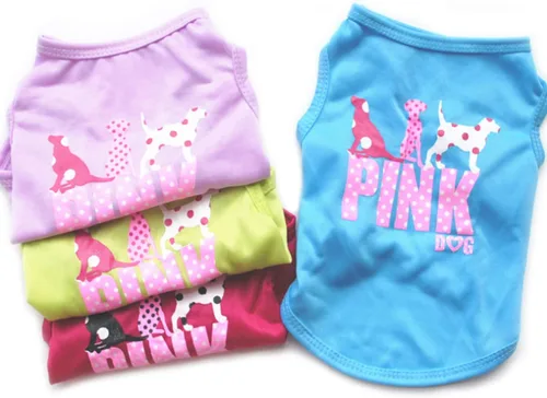 Vista 7 de Paquete de 2 ropa para perros pequeños, chicos y cachorros, camisa para Chihuahua, Yorkies, verano, mascota, perro, gato, transpirable, cómoda
