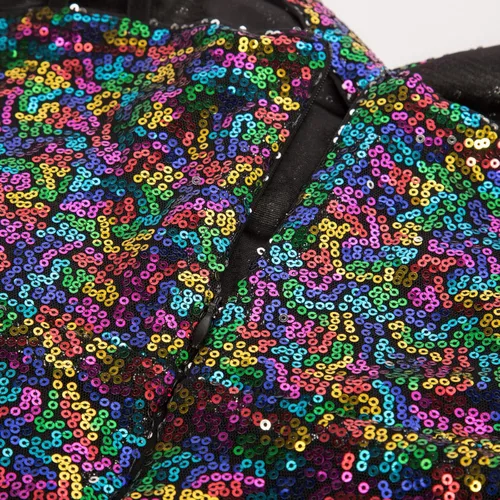 Vista 5 de GRACE KARIN - Vestido sexy de lentejuelas con purpurina brillante para mujer, vestido de fiesta fruncido con tirantes delgados, cuello en V cruzado