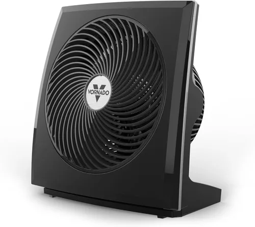 Vista 8 de Vornado 573T Ventilador pequeño de circulación de aire para habitación con cabezal giratorio, rejilla extraíble de fácil limpieza, 3 ajustes