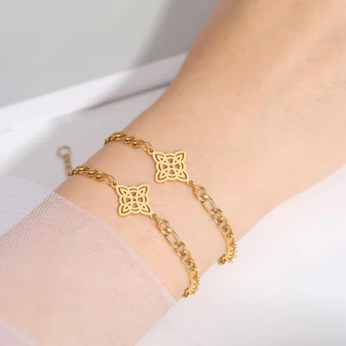 Vista 44 de Pulsera de nudo de bruja, nudo celta, símbolo de Wicca pagana, nudo mágico, pulsera de joyería de brujería, pulsera de acero inoxidable ajustable