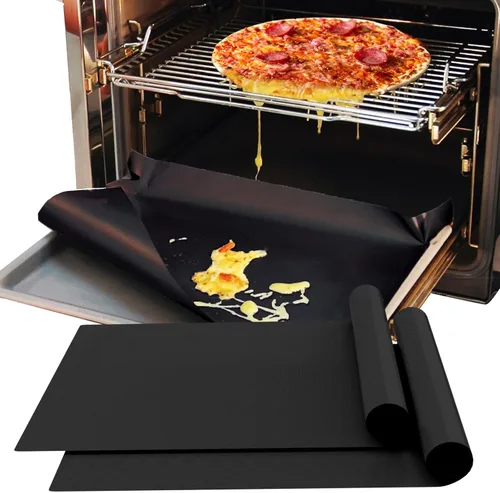 Vista 10 de Paquete de 3 forros de horno para la parte inferior del horno, 15.9 x 24 pulgadas de grosor, resistentes, antiadherentes, de teflón, sin BPA ni