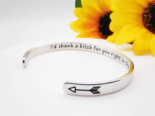 Vista 68 de Pulseras inspiradoras para mujer, joyería de acero inoxidable, con refranes, pulsera motivacional con mensaje oculto, pulseras grabadas para mejor