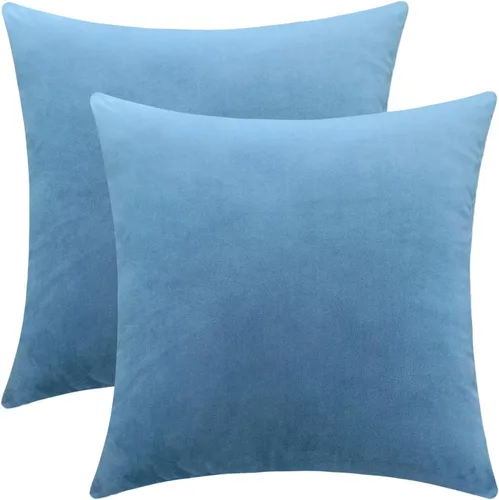 Vista 19 de Jeneoo Juego de 2 fundas decorativas para cojines de terciopelo suave y cómodo, funda sólida para cojín de sofá, decoración