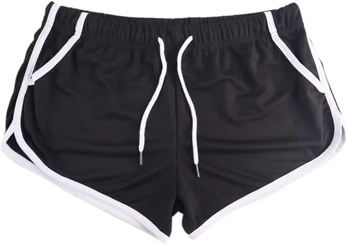 Vista 2 de Pantalones cortos de correr para hombre, de malla y culturismo de secado rápido