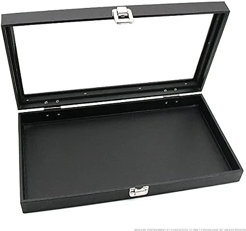 Vista 5 de FindingKing - Vitrina de cristal para joyas, 24 tarros de gemas