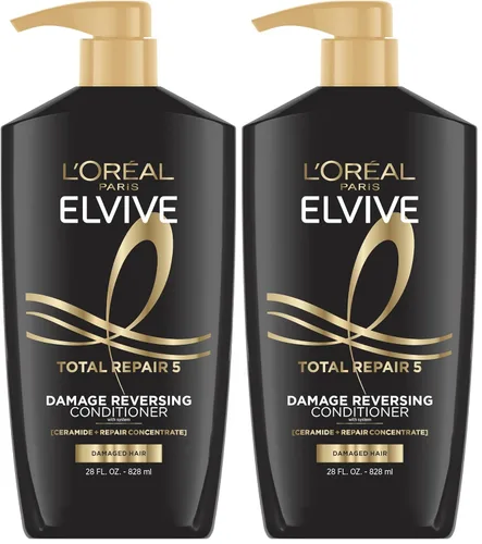 Vista 12 de L'Oreal Paris Elvive Total Repair 5 Acondicionador Reparador para Cabello Dañado Acondicionador con Proteína y Ceramida para Cabello Fuerte Sedoso