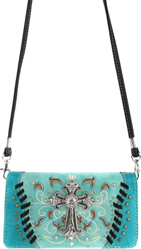 Vista 3 de Zelris Spring Bloom Western Cross - Cartera cruzada para mujer