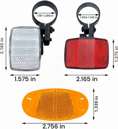 Vista 5 de Reflector de bicicleta, kit de reflectores de advertencia