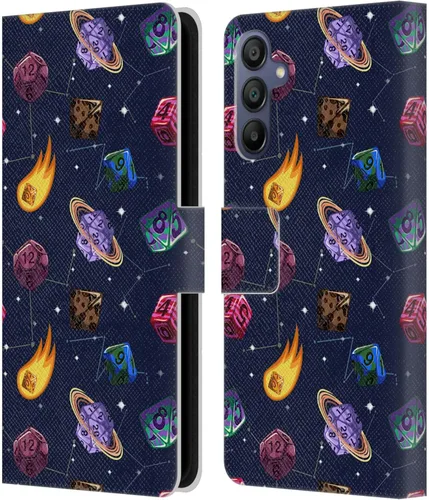 Vista 41 de Head Case Designs Officially Licensed Carla Morrow Colorful Space Dice Patterns Leather Wallet Case Compatible with Samsung Galaxy A07 4G